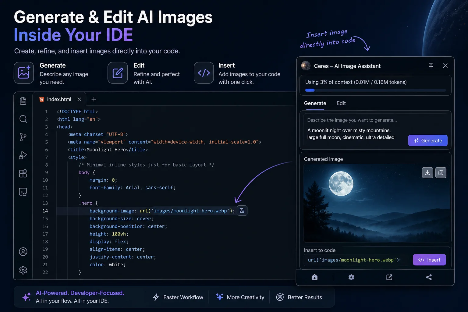 Image generation inside VS Code